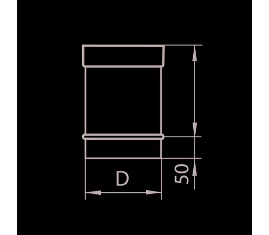 Труба дымохода одностенного L250, нерж.