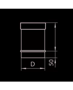 Труба дымохода одностенного L250, нерж.
